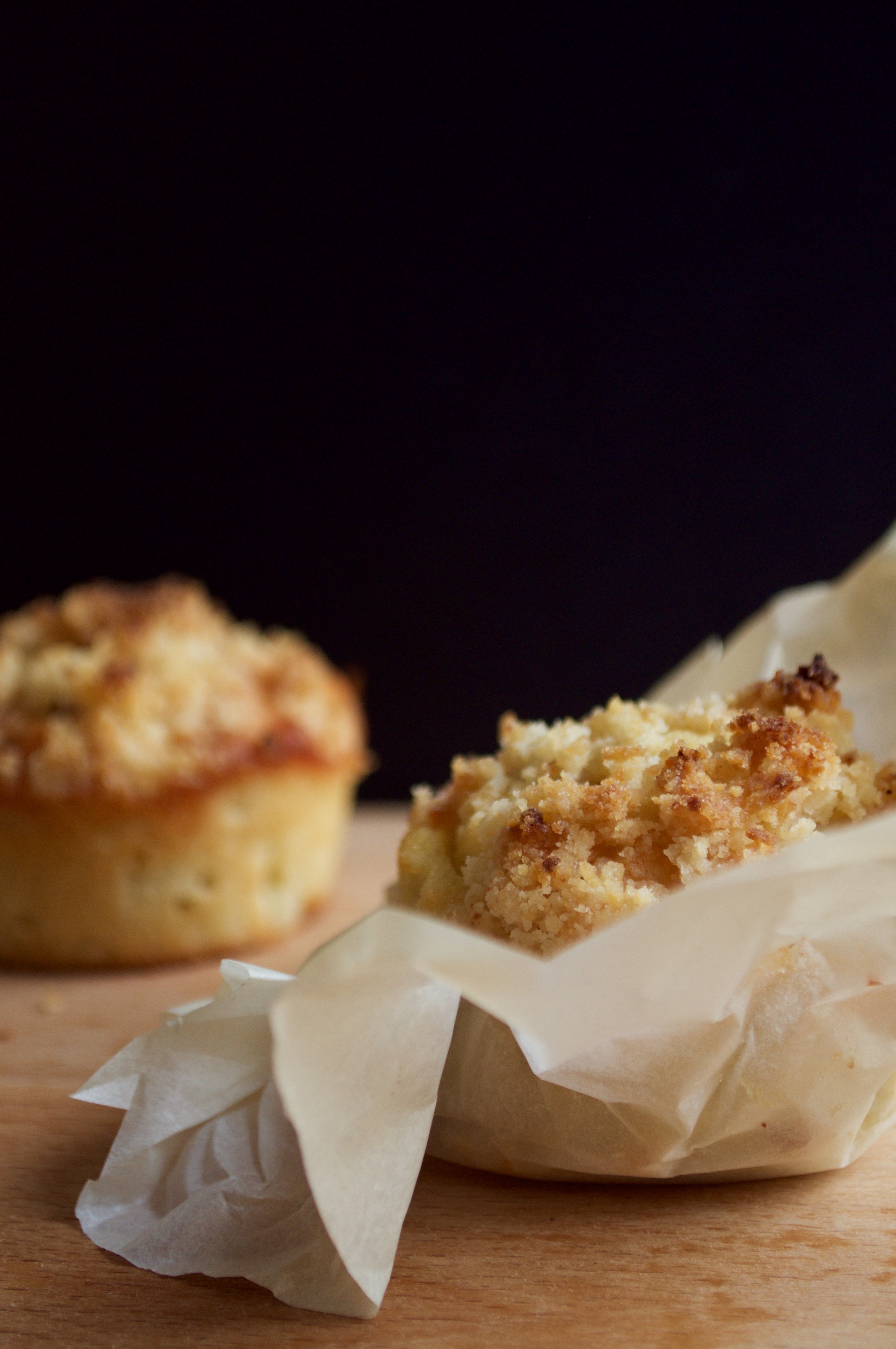 Muffin poire crumble sans gluten et sans lait